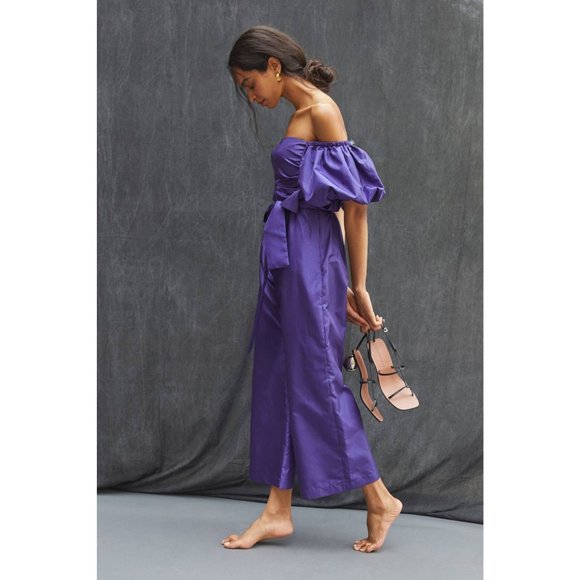 Anthropologie Delfi Off-The-Shoulder Jumpsuit - Picture 2 of 11